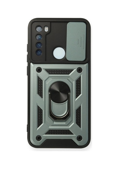 Redmi Note 8 Kılıf Pars Lens Yüzüklü Silikon - Yeşil İtdark27881
