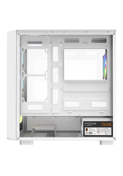 Fazeon F19 750w 80plus Bronze 4x120mm Argb Fanlı Atx Beyaz Bilgisayar Kasası