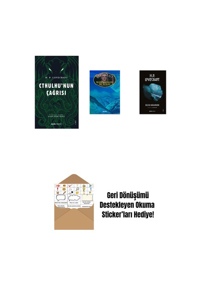 Cthulhu'nun Çağrısı + Bilinmeyen Kadath'a Düş Yolculuğu + Delilik Dağlarında + Okuma Sticker'ları