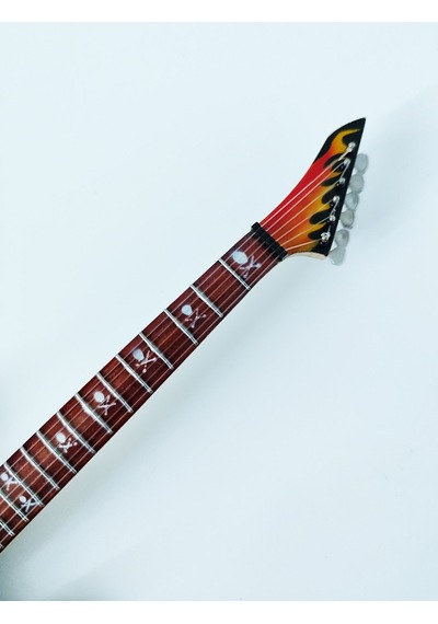 El Yapımı 1/4 Ölçek Minyatür Elektro Gitar Esp George Lynch