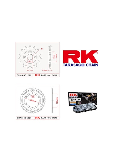 Rk Zincir Dişli Seti Honda Cbr 250 R 11-13