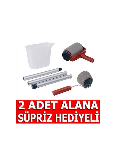 Damlatmayan Boya Rulosu Seti Saplı Tavan Duvar Boyama Rulo Fırça