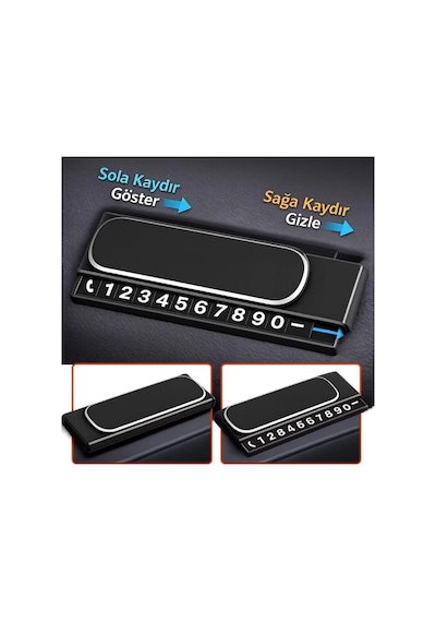 Zenviya21 Kayar Kapaklı Torpido Üstü Fosforlu Numaratör Zenya785