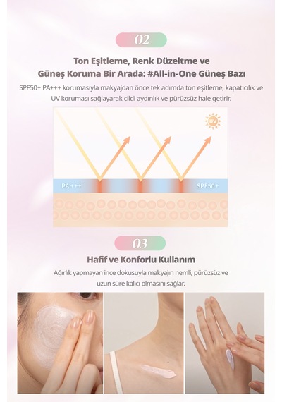 Dasique Güneş Koruyucu Ton Eşitleyici Ve Pürüzsüzleştirici Baz Correcting Sun Base 03 Lemon Cream