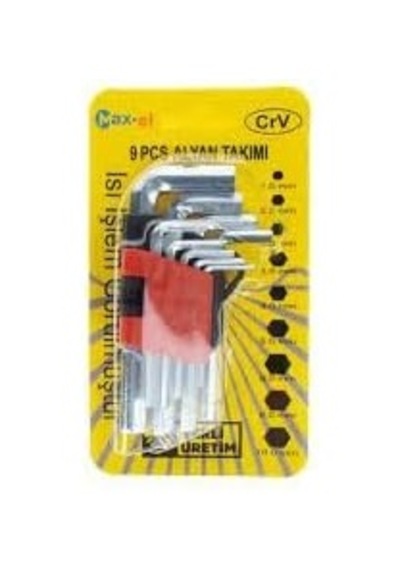 Tr Feyza Yapı Alyan Seti Mini Alyan Anahtarı Takımı 9 Parça Set Çelik 9'lu Birer Adet 2mm-2,5mm-3mm-3,5mm-4mm-5mm-6