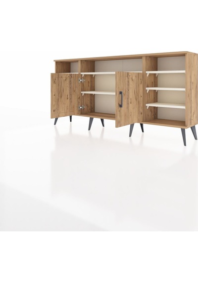 Arges Konsol 8 Raflı 2 Kapaklı 176x30x83 Çam-çam/aytaşı Çam/aytaşı Arges Konsol 8 Raflı 2 Kapaklı 176x30x83 Çam-çam/aytaşı Çam/aytaşı