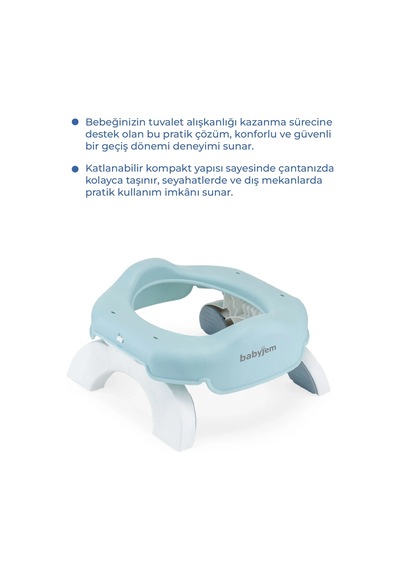 Babyjem Portatif Lazımlık + 5 Poşet 591 Yeni Soft Mavi