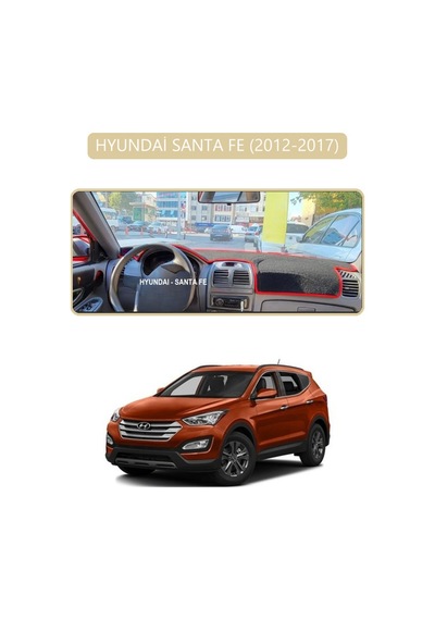 Hyundai Santa Fe 2012-2017torpido Koruma Halısı Bej Kenar