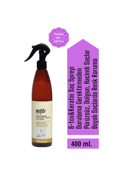 Muddy B-Tox & Keratin Onarıcı Acil Bakım Saç Spreyi 400 ML