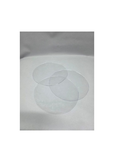 6'lı Paket Kalın Şeffaf Pvc Saksı Altlığı Ve Yüzey Koruyucu Mat - 35 Cm Yuvarlak Beyaz