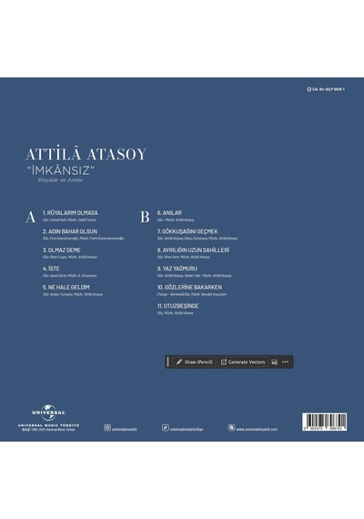 Attila Atasoy - İmkansız/rüyalar Ve Anılar Plak