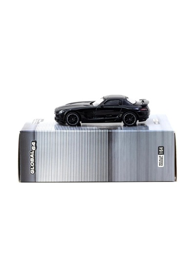 Tarmac Works 1/64 Mercedes-benz Sls Amg Coupé Black Series Black Metallic - Singapore Special Edition