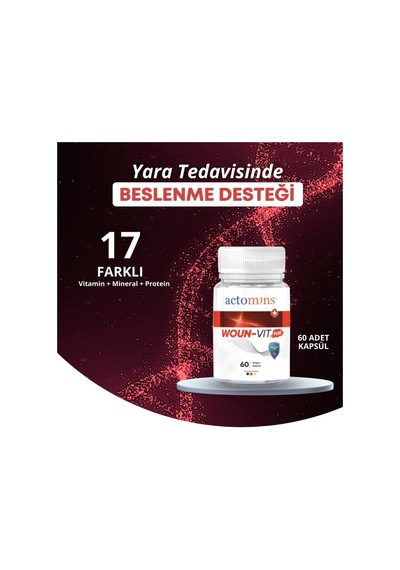 Actolind Yara Solüsyonu 1 L + Yara Jeli 50 ML + Woun-Vit Plus 60 Kapsül