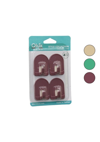 4pcs Dome Askı No-1 Rekli Plastik Yapışkanlı Montaj 5615 50cm