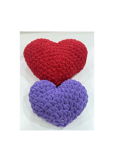 Kalp Yastık Puffy Malzemesi 2 Adet Puffy 216 Sarı Ve 200 Gr. Boncuk Elyaf Seti