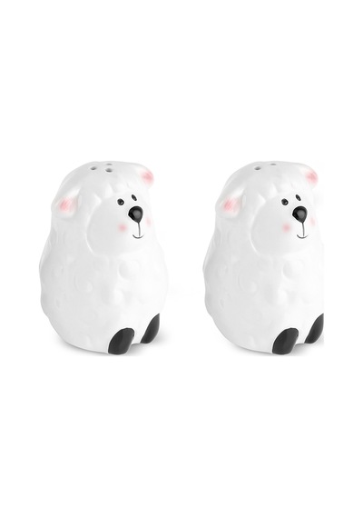 Karaca Sheepy Tuzluk Ve Biberlik Beyaz 8x4,4 Cm Beyaz