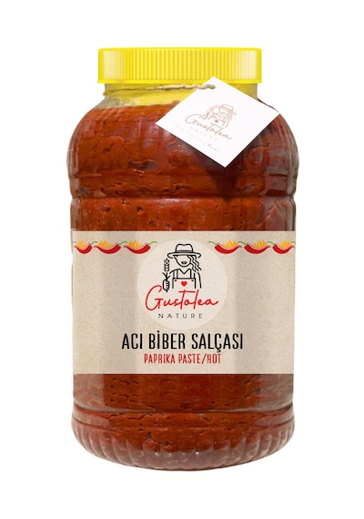 Gustolea Nature Ev Yapımı Güneşte Kurutulmuş Acı Biber Salçası 5 KG