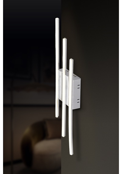 Pl 06 3 Model Krom 3 Renkli Salon Ve Oturma Odası İçin İdeal Alüminyum Avize, 15x65 Krom