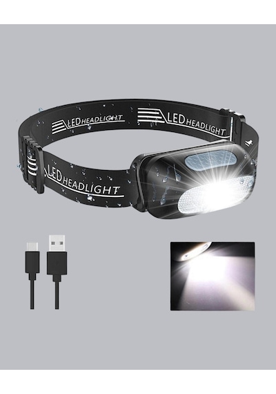 Ceylan Adam Gece Balıkçılığı İçin Ultra Parlak Şarjlı Kafa Lambası 4 Işık Modu + Usb Şarj Çok Renkli
