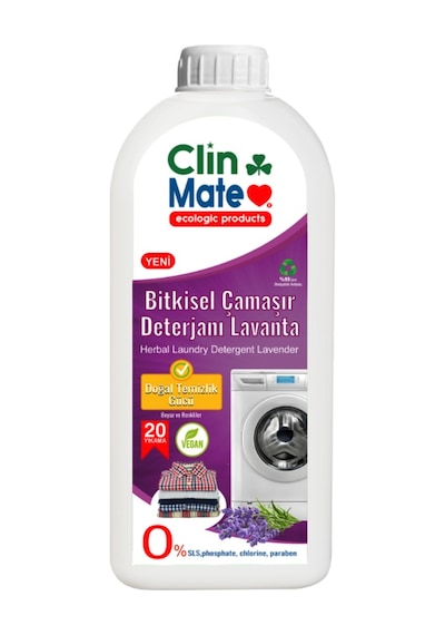 Clinmate Bitkisel Çamaşır Deterjanı Lavanta 750 Ml