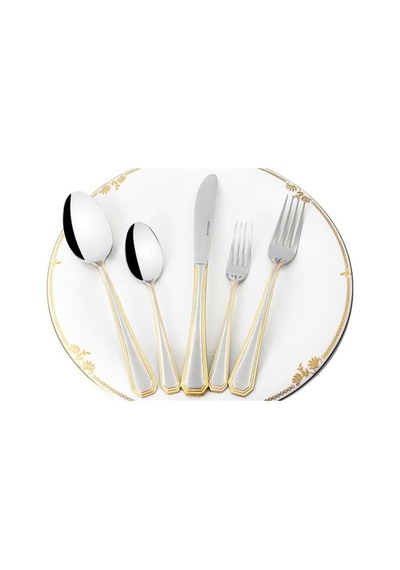 Mikasa Moor Classico Gold 30 Parça Çatal Kaşık Bıçak Seti Altın