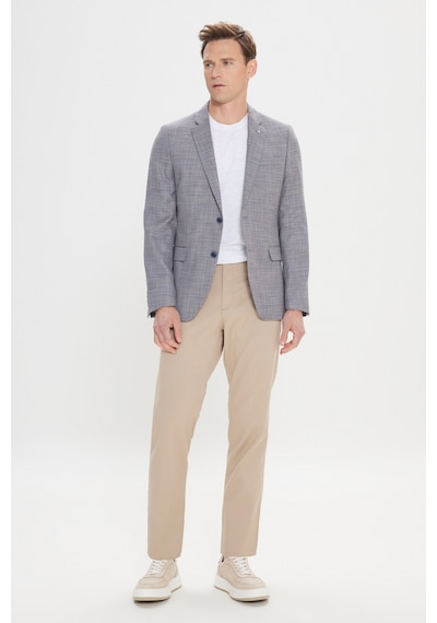 AC&Co / Altınyıldız Classics Erkek Lacı Comfort Fit Rahat Kesim Mono Yaka Casual Blazer Ceket Lacı