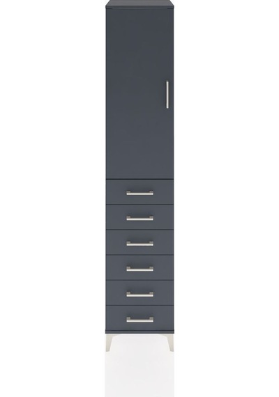 Hyperion Dolap 2 Raflı 6 Çekmeceli Tek Askılı 44x44x221 Antra... Antrasit