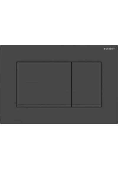 Geberit Kumanda Kapağı Sigma30 - Çift Basmalı - Mat Siyah / Siyah / Mat Siyah Siyah