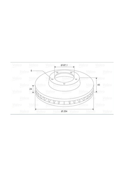 Ön Fren Disk Starex 2.5 Tci 97-2002 254Mm Phc Valeo 493307524