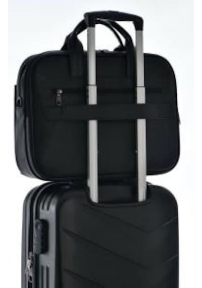 15.6 Unisex Siyah Deri Laptop Bölmeli Evrak Çantası