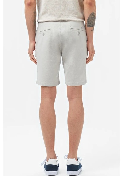 Lacoste Men's Regular Fit Gray Bermuda Shorts Erkek Keten Pamuk Bermuda Şort Gri