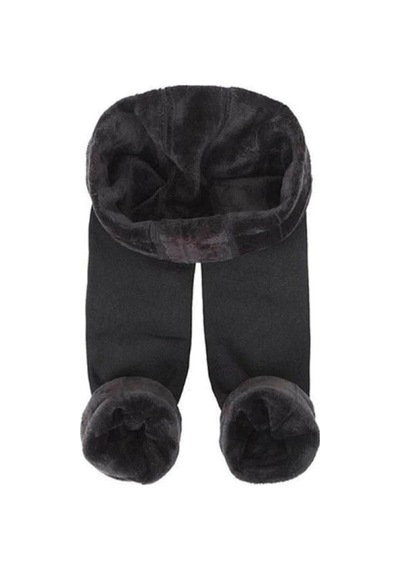 Vienetta 001 Kadın Siyah Içi Peluş Şardonlu Yüksek Bel Toparlayıcı Esnek Ve Yumuşak Termal Taytsiyah L/Xl Siyah