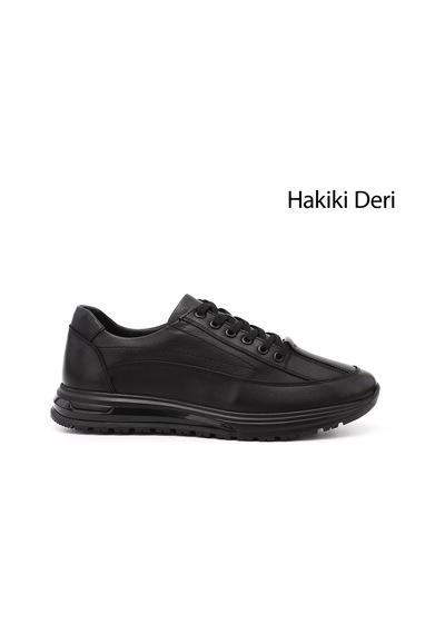 Gönderi(R) Erkek Siyah Bağcıklı Hakiki Deri Sneaker Ddma83342104 Siyah