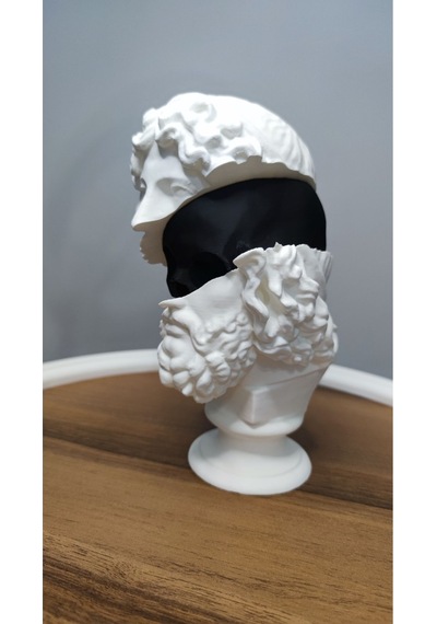 The Divine And The Mortal-ilahi Ve Ölümlü Dekoratif Biblo Hediyelik Siyah Beyaz Plastik 19cm