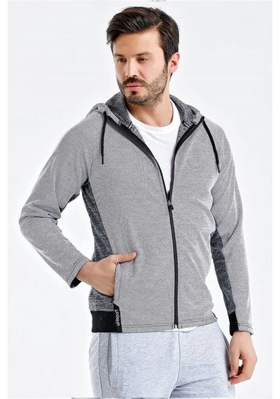 Uhlsport Sweat Poly. Kapşonlu Grey M Siyah