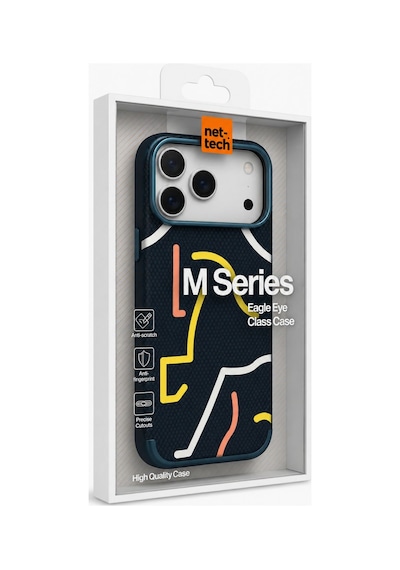 Nettech Apple iPhone 17 Pro Max Uyumlu Nt-n129 Desenli Seri Arka Koruma Kılıf - Turuncu