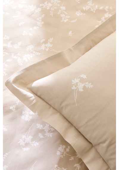 Kaşmir Home Fancy %100 Pamuk Çift Kişilik Nevresim Takımı Bej