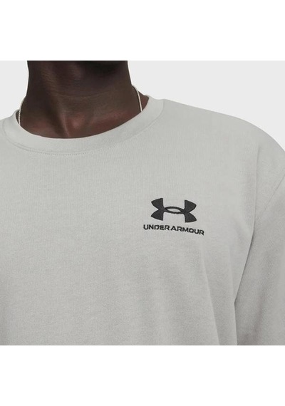 Under Armour Logo Embroidered Heavyweight Erkek Gri Tişört