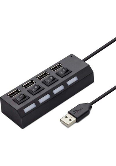 Hadron Usb Çoklayıcı Kablolu Anahtarlı 4 Port Hadron Hd-102