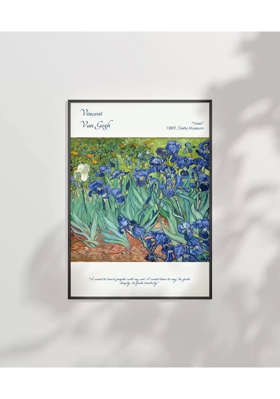 Çerçevesiz Poster Vincent Van Gogh Süsen Çiçekleri