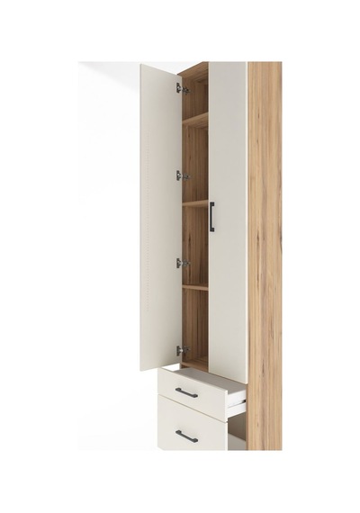 Arges Dolap 4 Raflı 2 Çekmeceli 2 Kapaklı 60x30x243 Çam-aytaşı Atlas Çam