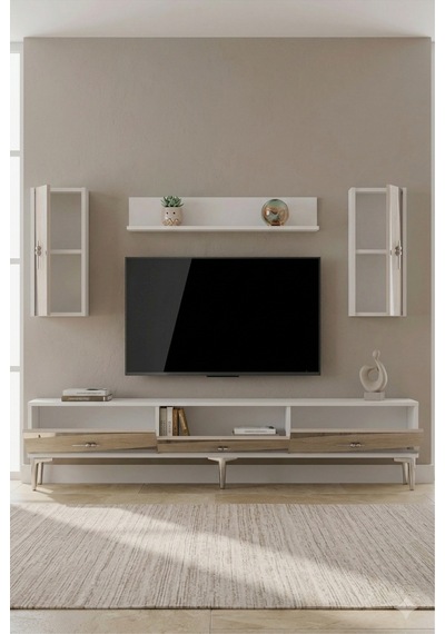 Tvr1813bts Elips Tv Ünitesi Takımı Beyaz-traverten-sılver 180cm Beyaz - Traverten - Gümüş Tvr1813bts Elips Tv Ünitesi Takımı Beyaz-traverten-sılver 180cm Beyaz - Traverten - Gümüş