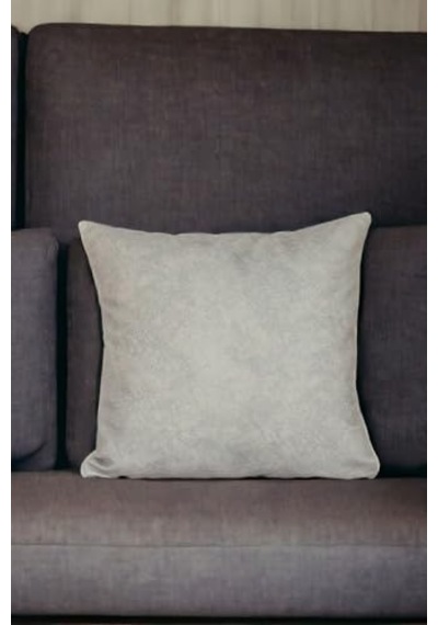 Asdiva 43x43 Cm Açık Gri Kırlent Kılıfı Dekoratif Kadifemsi Etnik Inta-701 Çok Renkli