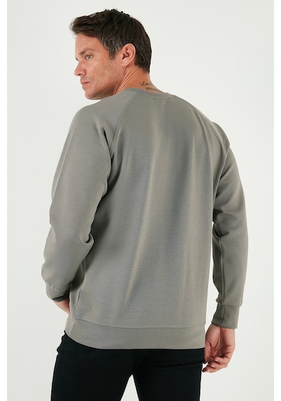 Buratti Streç Pamuklu Relaxed Fit Bisiklet Yaka Erkek Sweat 5901210 Açık Haki
