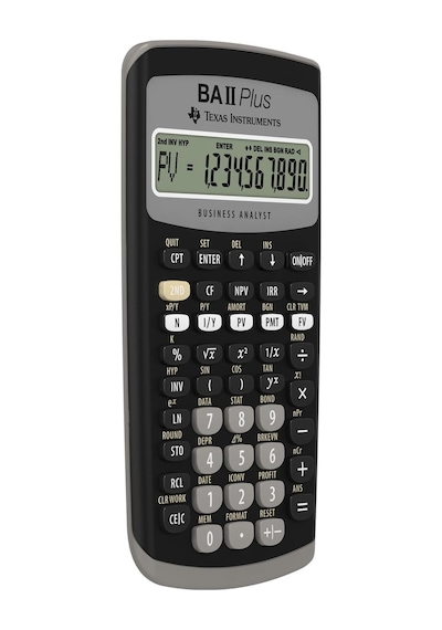 Texas Instruments Ba Iı Plus Finansal Hesap Makinesi Tek Satırlı, 10 Haneli Ekran, Pille Çalışır Siyah-gri Çok Renkli