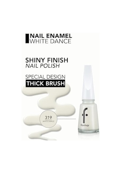 Klasik Parlak Bitişli Yüksek Pigmentli Oje - Nail Enamel- 319 Whıte Dance New- 8682536035880
