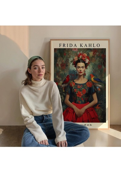 Frida Kahlo Çerçevesiz Poster, Modern Dekoratif Çerçevesiz Poster, Tablo, Fridakahlo, 21 X 30