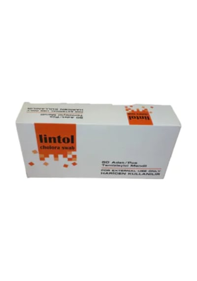 Lintol Alkollü Temizleme Mendili Tek Kullanımlık 50'Li