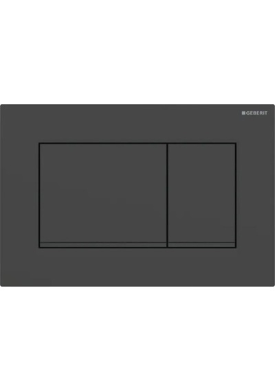 Geberit Kumanda Kapağı Sigma30 - Çift Basmalı - Mat Siyah / Siyah / Mat Siyah Siyah