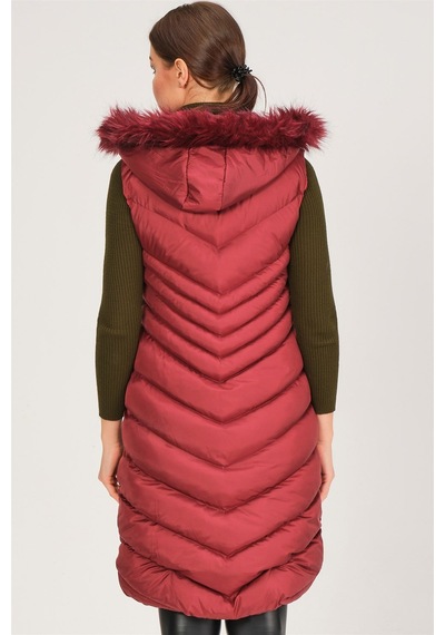 Z6725 Dewberry Bayan Yelek-bordo Bordo